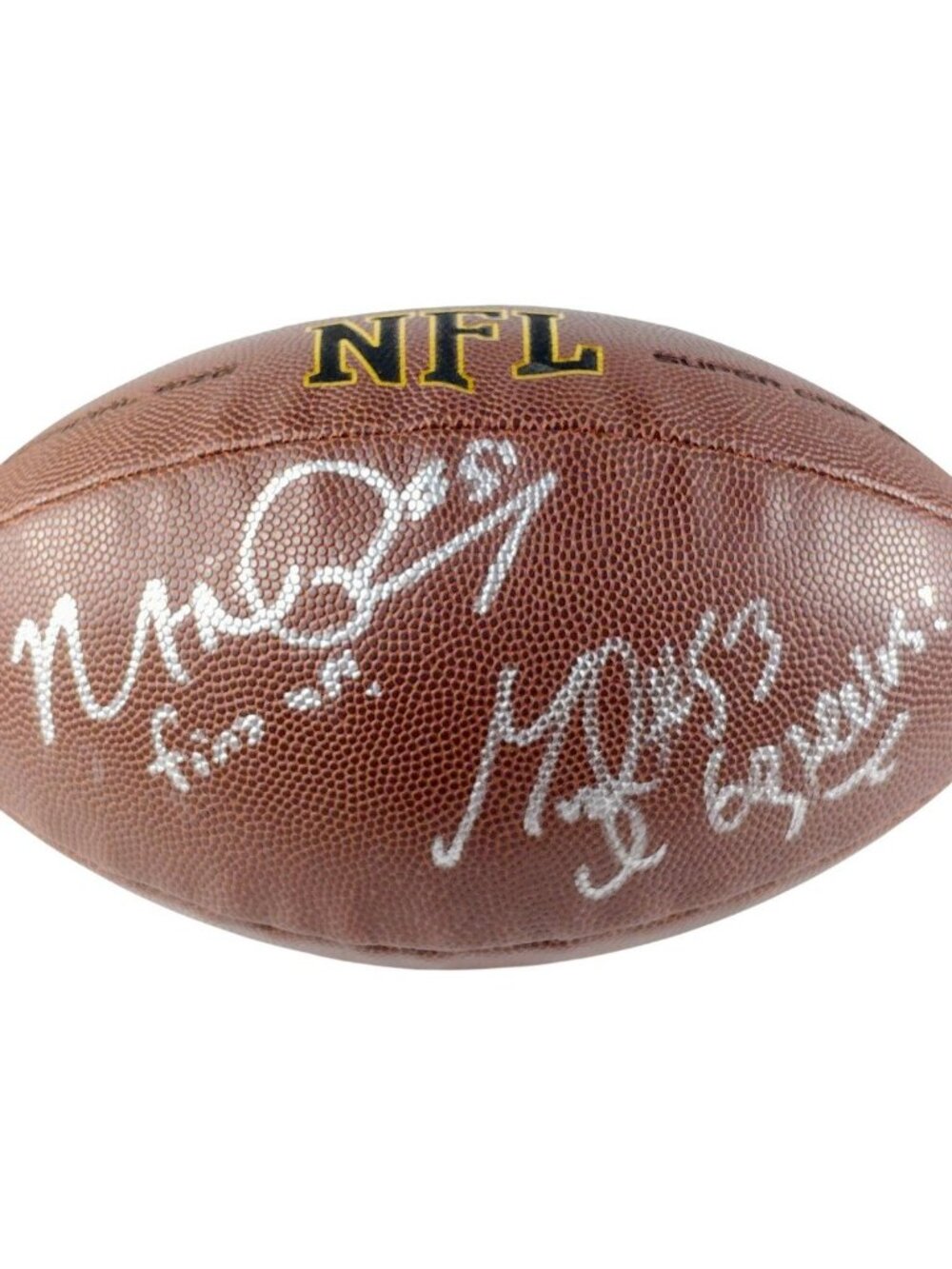Maurkice & Mike Pouncey Signed Wilson NFL Football Steelers Dolphins Proof COA